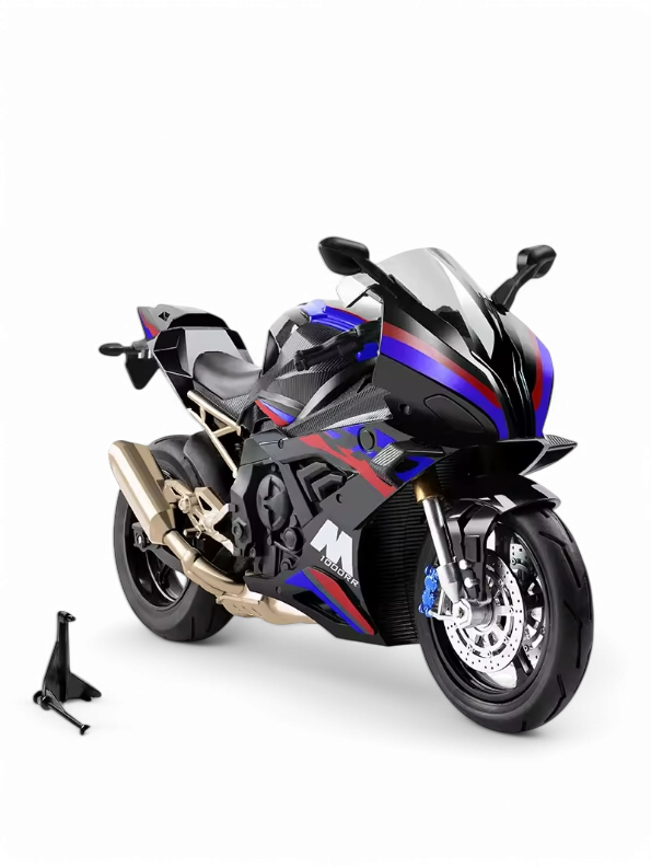 BMW S1000 RR Metal Model Diecast Bike - White (L-J-1)
