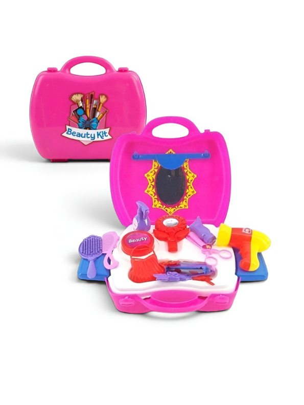 Pink Beauty Kit Toy Suitcase – Pretend Play Makeup & Hair Styling Set LMI7680.