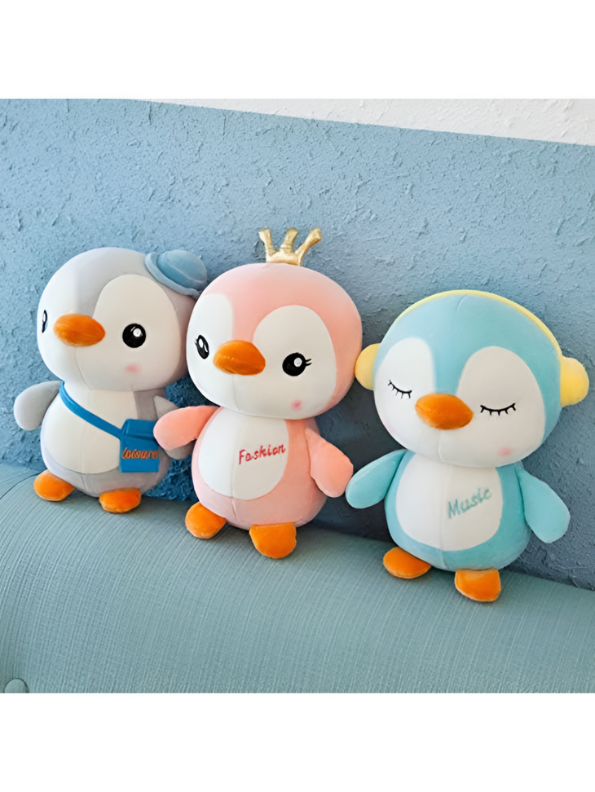 Blue Penguin Plush Toy with Crown – 7-Inch Cute Stuffed Animal Gift for Kids LMI12005.