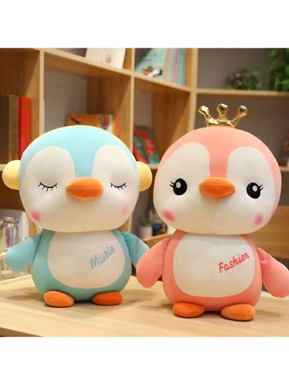 Blue Penguin Plush Toy with Crown – 7-Inch Cute Stuffed Animal Gift for Kids LMI12005.