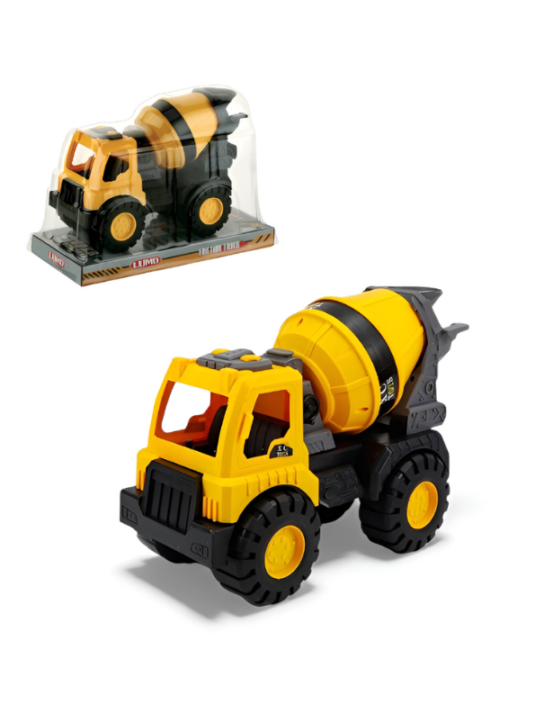 Plastic Cement Mixer Truck – Durable Construction Toy Vehicle for Kids LMI10731.