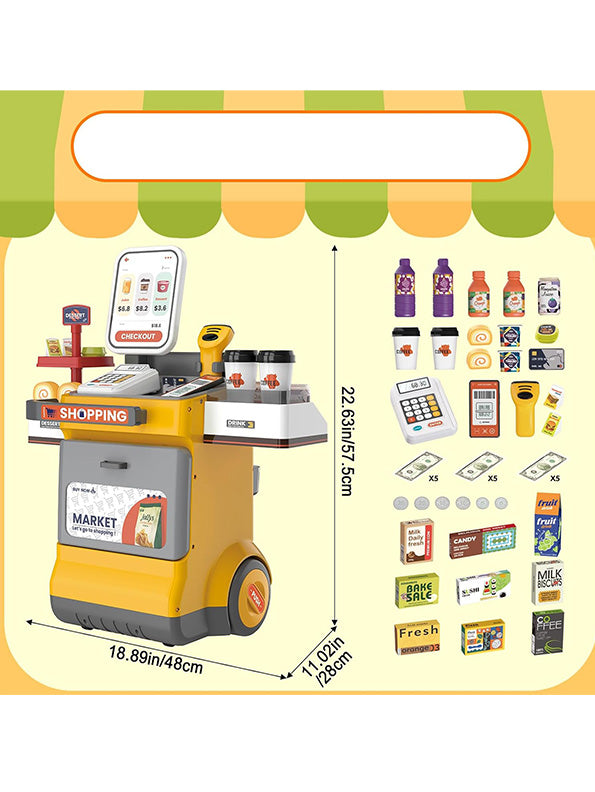 Kids Cash Collection Desk Pretend Play Toy - Small Size (MS-M-15) - Toyloft