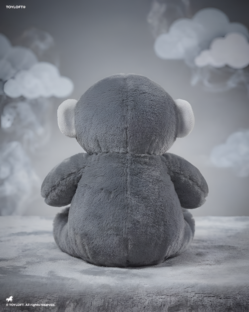 Plush Brown Grey Soft Toy with Bow Tie 10-Inch – Premium Stuffed Animal Gift for Kids ST16765