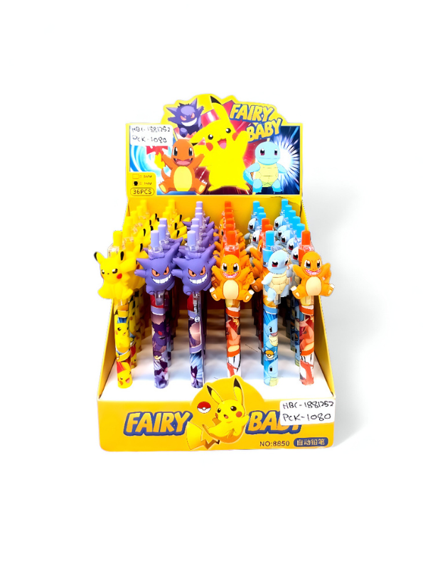Pokémon Pen 36-Piece Set | Cute Anime Cartoon Pens with Pikachu, Squirtle & Gengar Figures | Kids School Supplies Gift NOVHBC-1881252.