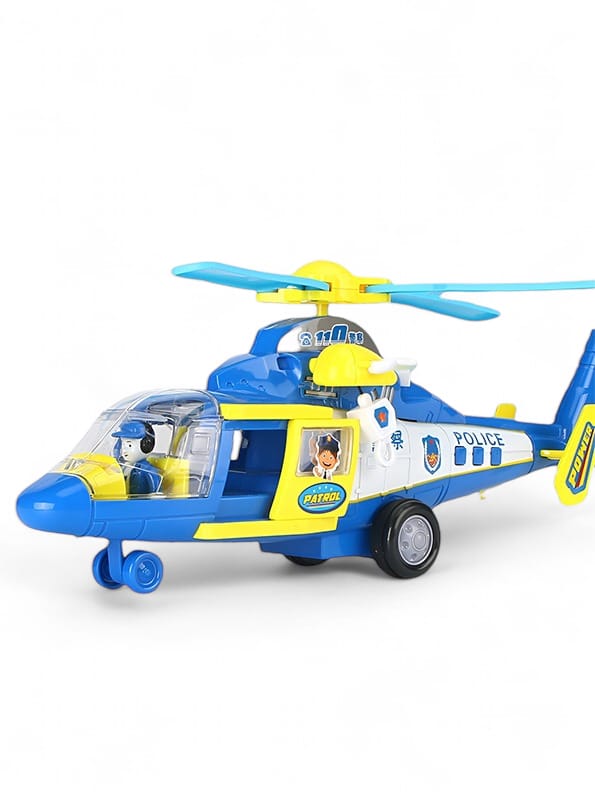 Police Helicopter Toy For Kids - Blue (MS-S-24) - Toyloft