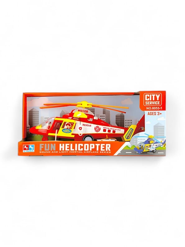 Police Helicopter Toy For Kids - Red (MS-S-24) - Toyloft
