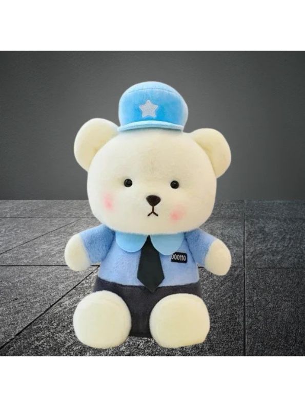 Green - Police Officer Teddy Bear – Soft, Plush & Huggable Toy for All Ages 8 inch - MS103210.