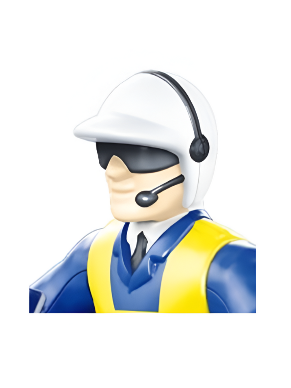 Police Patrol Motorcycle Toy - Cool Headlight, Music, Flashing Lights & Movable Officer Figure LMI15708.