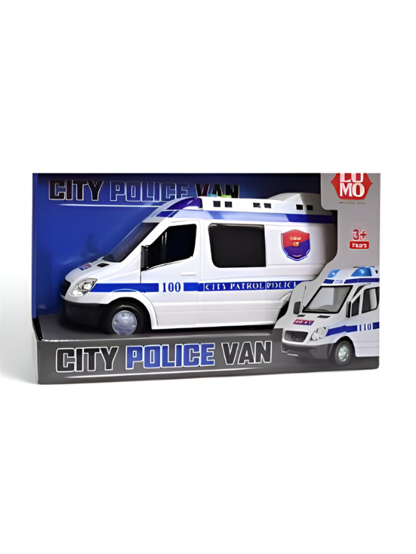 Police Service Van 100 Toy – Kids Police Van Toy Vehicle for Pretend Play LMI12714.