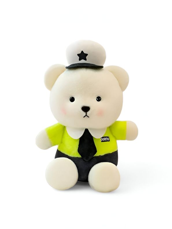 Green - Police Officer Teddy Bear – Soft, Plush & Huggable Toy for All Ages 10 Inch ST14159