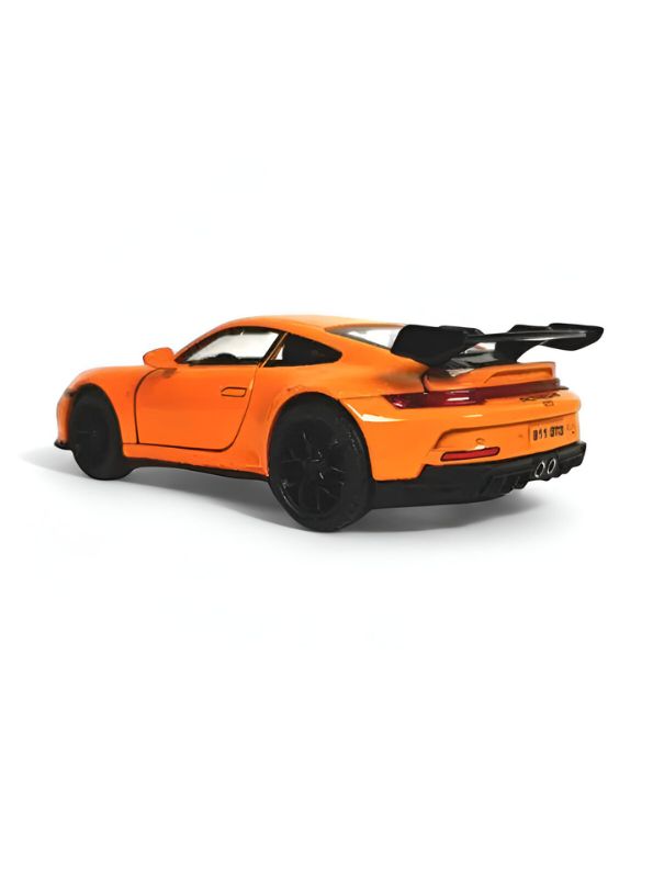 Orange - Porsche 911 GT3 Alloy Car Model – Supercar Toy with Pull Back Action for Kids & Collectors Scale 1:32.