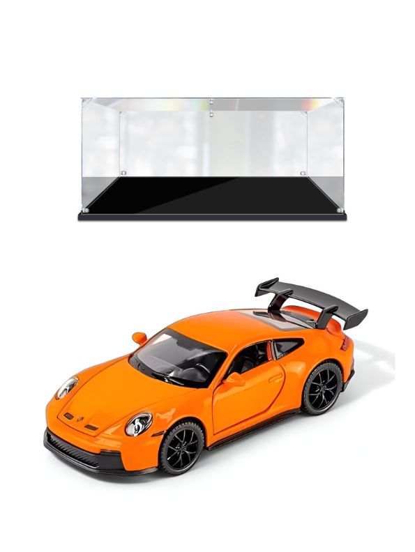 Orange - Porsche 911 GT3 Alloy Car Model – Supercar Toy with Pull Back Action for Kids & Collectors Scale 1:32.
