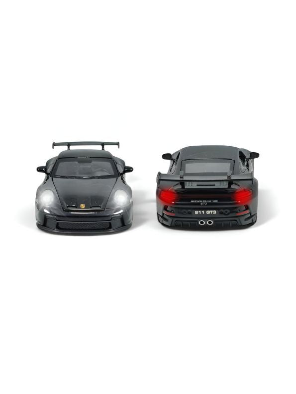 Black - Porsche 911 GT3 Alloy Car Model – Supercar Toy with Pull Back Action for Kids & Collectors Scale 1:32.