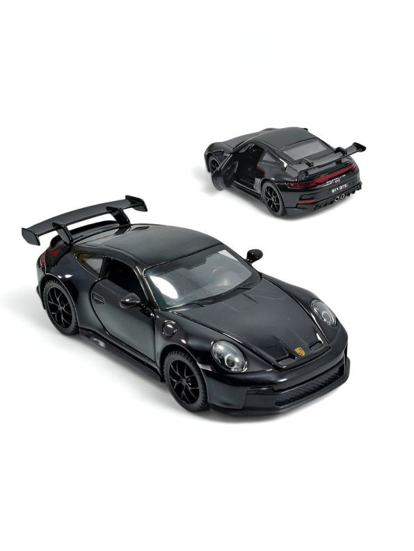 Black - Porsche 911 GT3 Alloy Car Model – Supercar Toy with Pull Back Action for Kids & Collectors Scale 1:32.