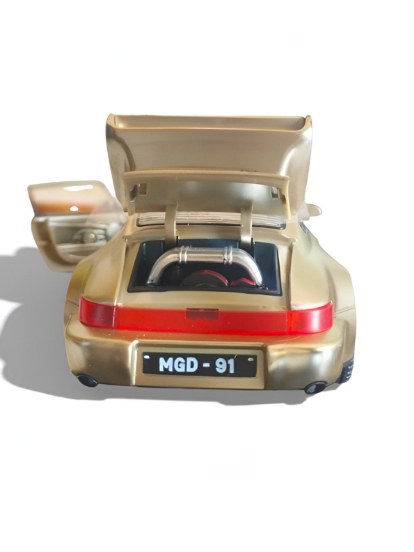 Porsche Corrira RS Diecast Car Toy – Collectible Sports Car Replica Gold Metallic - Free Car Inside.