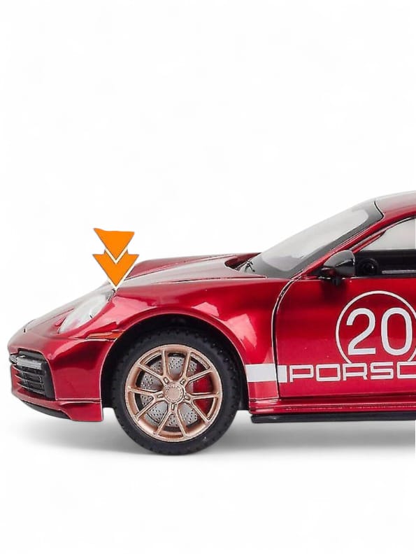 Porsche 911 Turbo S Model Metal Diecast Car Scale 1:32 - Red (NX-N-24)
