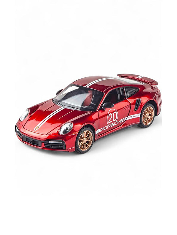 Porsche 911 Turbo S Model Metal Diecast Car Scale 1:32 - Red (NX-N-24)