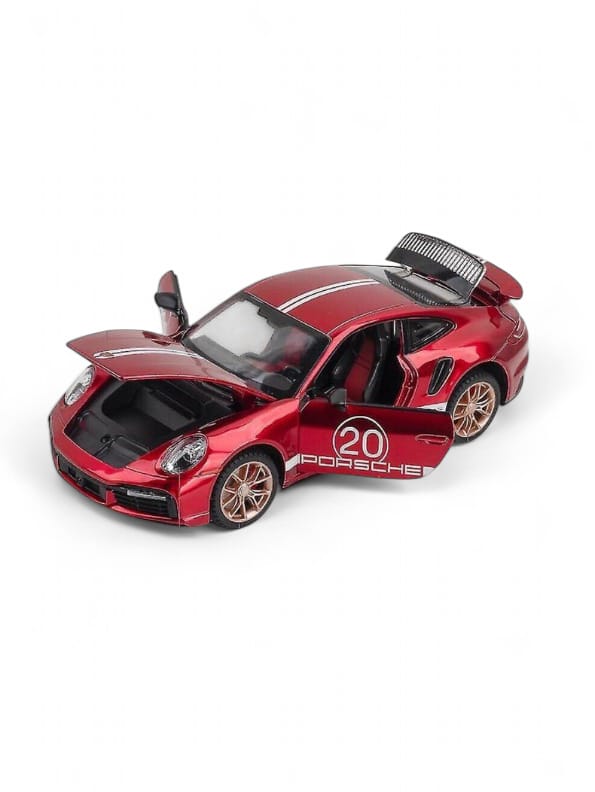 Porsche 911 Turbo S Model Metal Diecast Car Scale 1:32 - Red (NX-N-24)