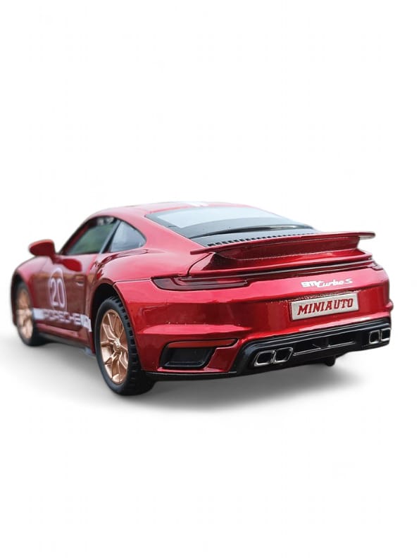 Porsche 911 Turbo S Model Metal Diecast Car Scale 1:32 - Red (NX-N-24)