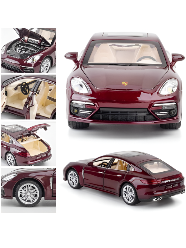Porsche Panamera Diecast Model Car – 1:24 Scale | Luxury Collectible Toy Vehicle Maroon LMI16586.