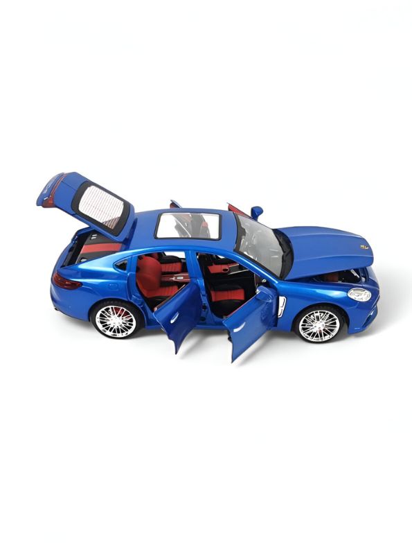 Blue - Porsche Panamera – Diecast Alloy Sports Car | Miniature Toy with Openable Doors for Kids & Collectors - Scale 1:18 - LMI15142