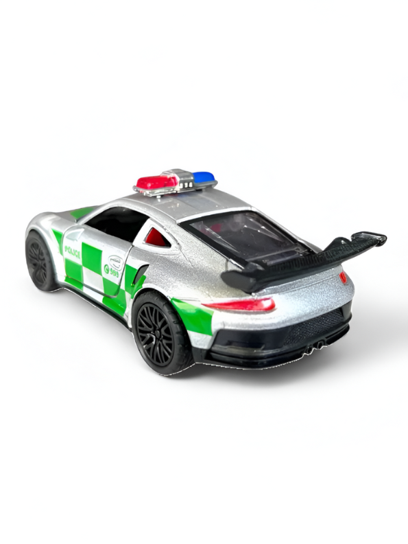 Grey - Porsche Police Diecast Car Toy – Opening Doors, Realistic Design, Durable Metal Model for Kids Scale 1:36 LMI15316.