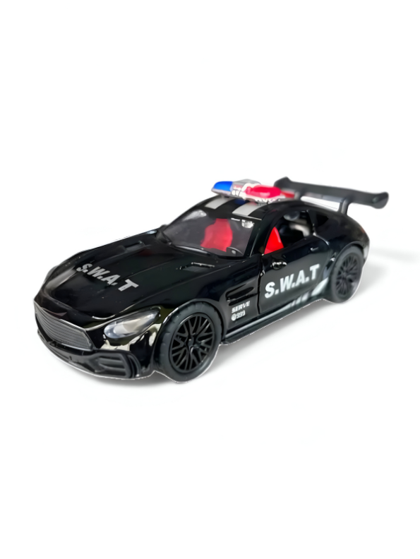 Porsche Police Diecast Car Toy – Opening Doors, Realistic Design, Durable Metal Model for Kids Scale 1:36 LMI15316.