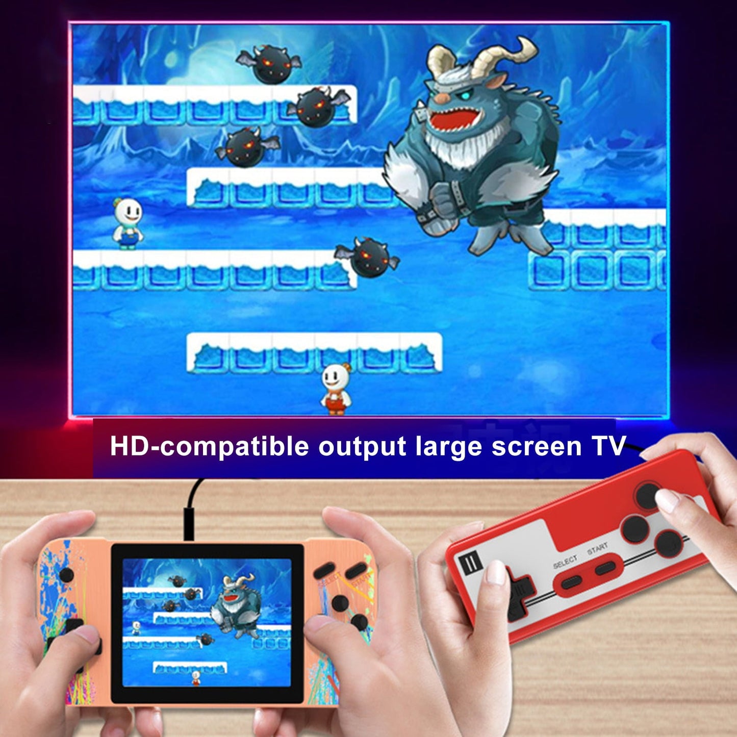 Toyloft G3 Game Console High Resolution Long Standby Time Ergonomic Nostalgic AV Output Handheld Gaming Player for Kids - Toyloft