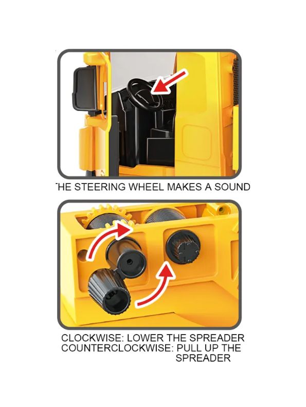 PowerLift Crane Truck - Interactive Construction Vehicle Toy for Children LMI15044.