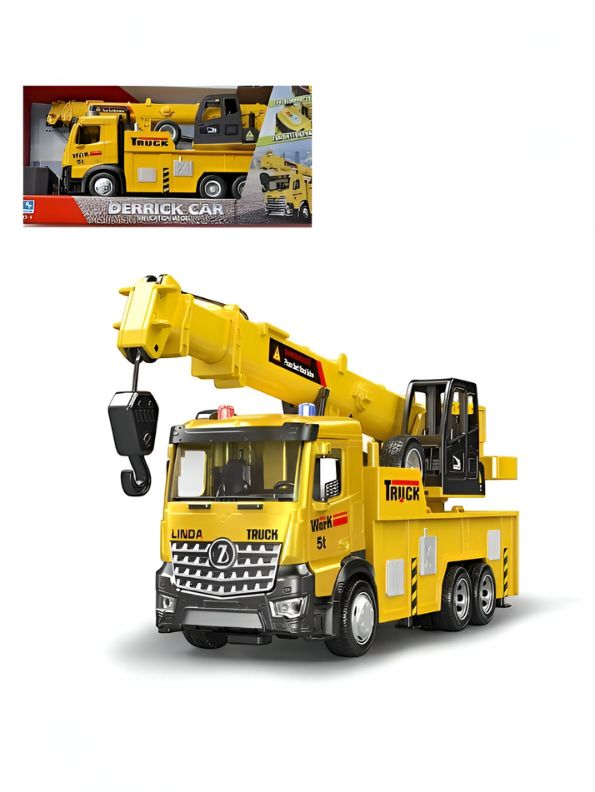 PowerLift Crane Truck - Interactive Construction Vehicle Toy for Children LMI15044.