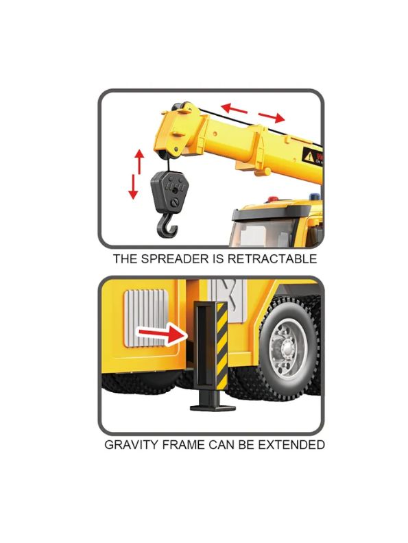 PowerLift Crane Truck - Interactive Construction Vehicle Toy for Children LMI15044.