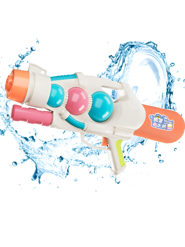 Powerful Stream Water Gun | High-Capacity Pichkari Blaster for Kids – Modern Design Outdoor Summer Fun Toy Orange LMI14385.