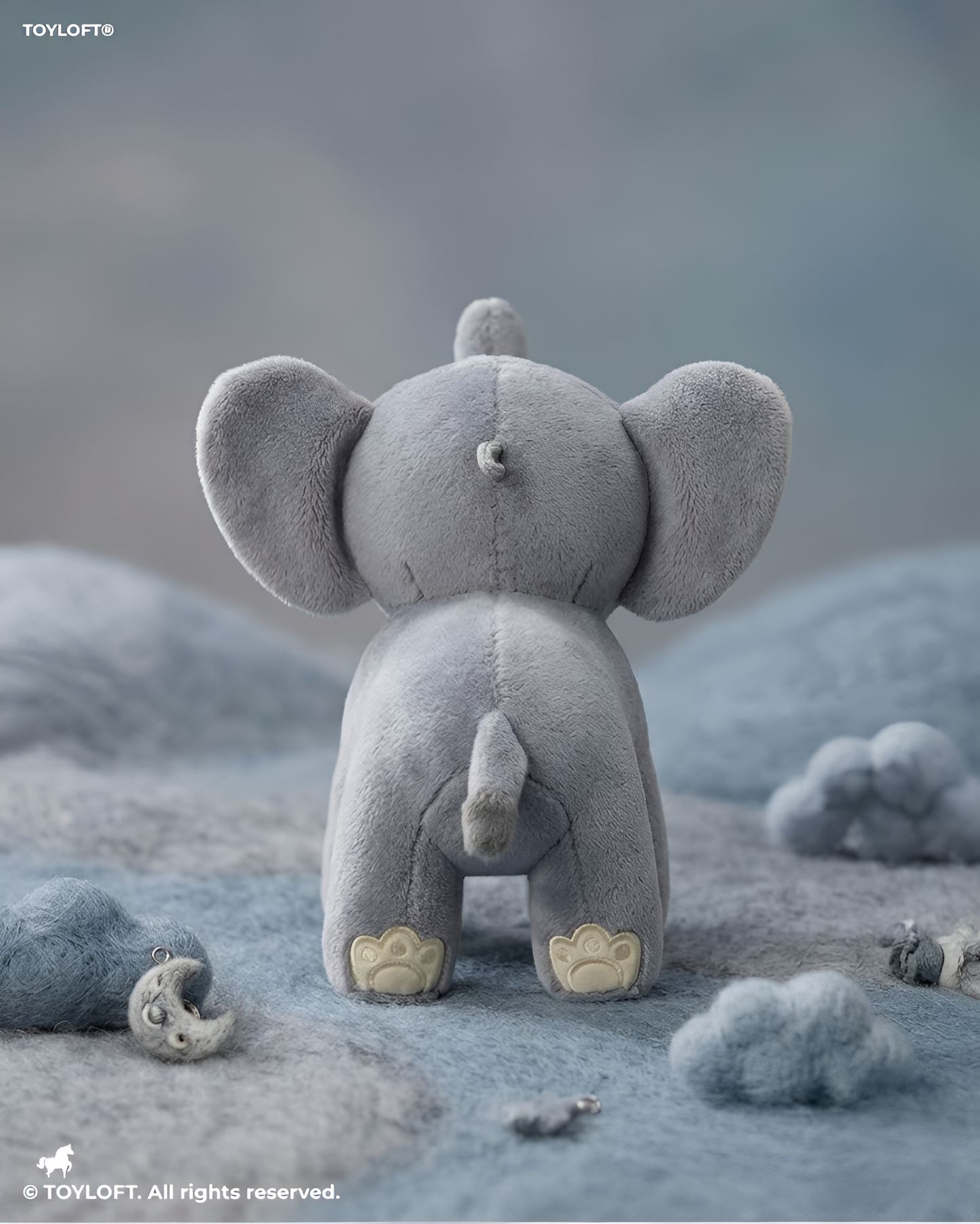Premium 7 -inch Soft Plush Grey Elephant Toy with Embroidered Details – Baby & Toddler Cuddle Stuffed Animal ST14542
