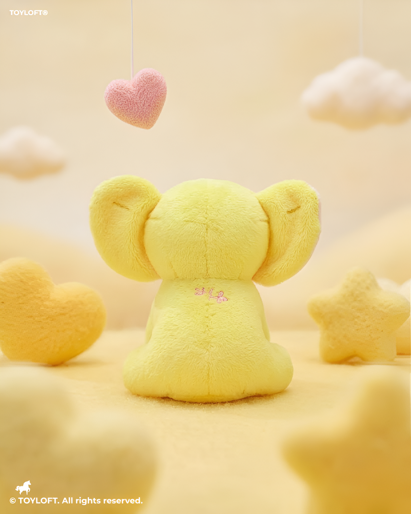 Premium 7-inch Soft Plush Yellow Elephant Toy with Embroidered Details – Baby & Toddler Cuddle Stuffed Animal ST14542
