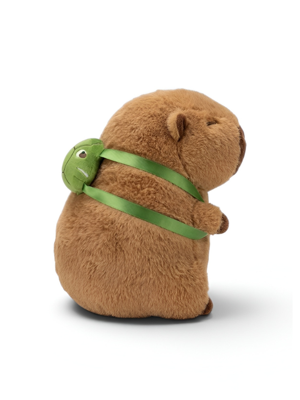 Premium 8-Inch Capybara Plush Toy with Turtle Backpack – Soft & Huggable Stuffed Animal ST16785.