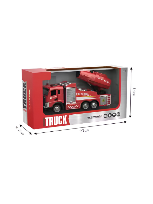 Premium Diecast Fire Rescue Truck Model – Interactive Kids Toy with Real SmokeMist Effect, Siren Lights & Sounds TV7176