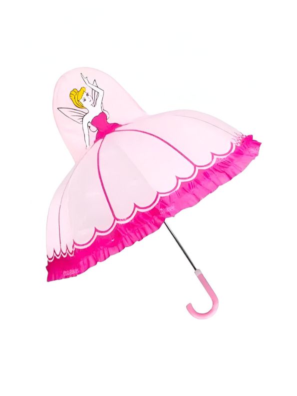 Princess Umbrella for Kids – Magical Design with Princess Doll on Top | Cute, Lightweight & Waterproof Rain Cover NOV6219.