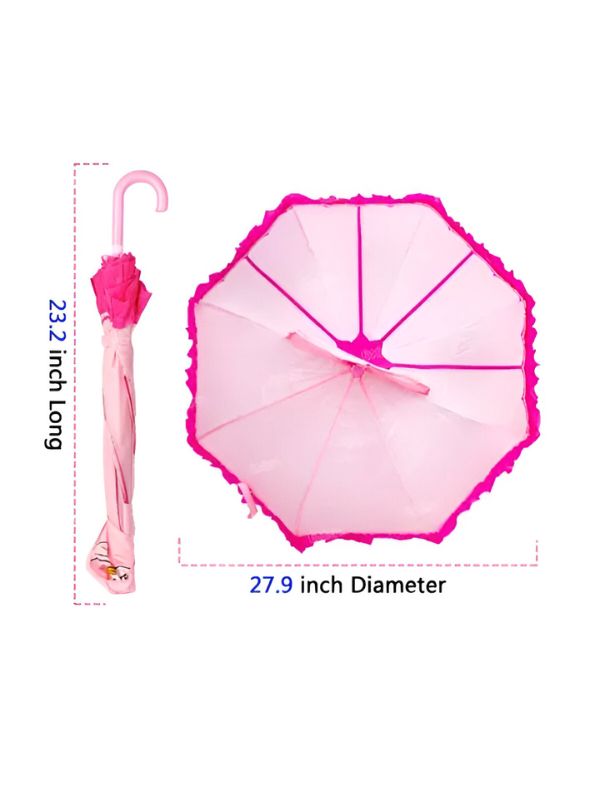 Princess Umbrella for Kids – Magical Design with Princess Doll on Top | Cute, Lightweight & Waterproof Rain Cover NOV6219.