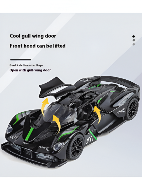 Black - Aston Martin Valkyrie AMR Pro Diecast Car - 1:32 Scale Collector Model TV5693