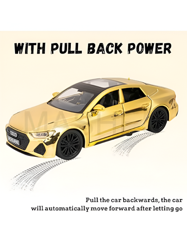 AUDI RS7 Alloy Model Car 1:32 Scale - Diecast Collectible with Luxury Gold Chrome Finish TV5430