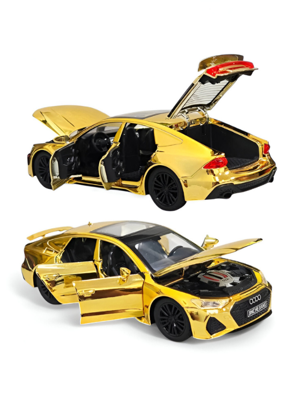 AUDI RS7 Alloy Model Car 1:32 Scale - Diecast Collectible with Luxury Gold Chrome Finish TV5430