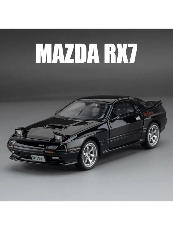 Black - Mazda RX-7 Elite Metal Diecast Car - Scale 1:32 - TV5395