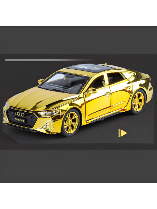 AUDI RS7 Alloy Model Car 1:32 Scale - Diecast Collectible with Luxury Gold Chrome Finish TV5430