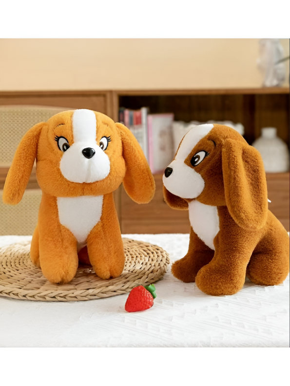 Adorable Orange & White Puppy Plush Toy | 7" Soft Dog Stuffed Animal LMI12228