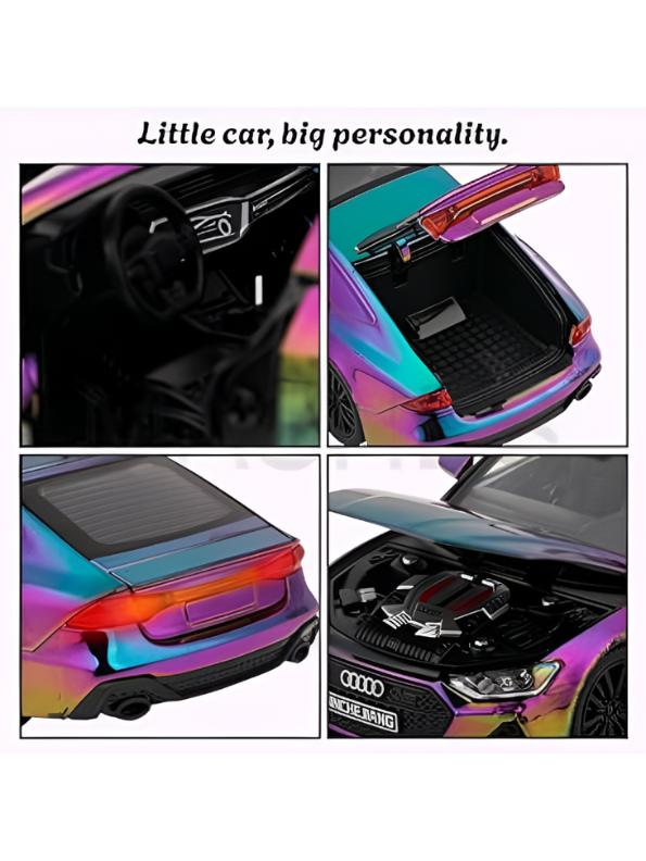 AUDI RS7 Alloy Model Car 1:32 Scale - Diecast Collectible with Iridescent/Chameleon Chrome Finish TV5430