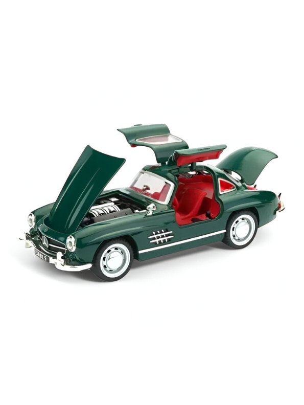 Green - Mercedes Benz 300 SL Gullwing Metal Diecast Car Scale 1:24