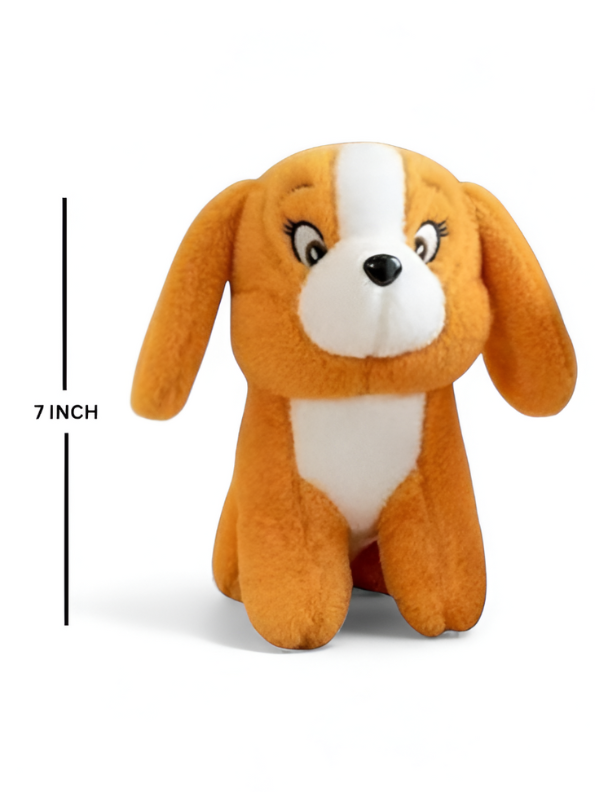 Adorable Orange & White Puppy Plush Toy | 7" Soft Dog Stuffed Animal LMI12228