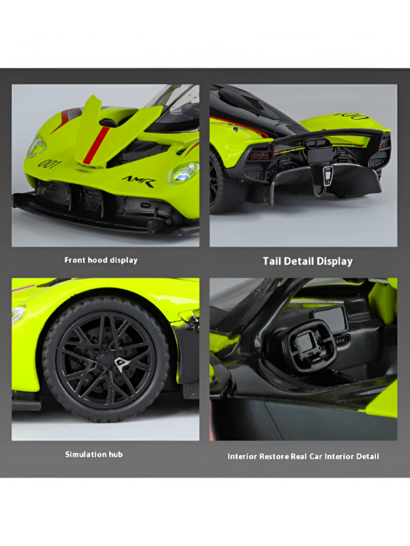 Green - Aston Martin Valkyrie AMR Pro Diecast Car - 1:32 Scale Collector Model TV5693