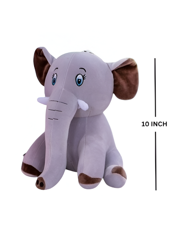 Grey - Jumbo Elephant Soft Toy | Plush Stuffed Animal for Kids | 10 Inch LMI11478
