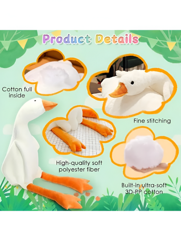 Cute & Squishy Duck Soft Toy | Plush Goose Stuffed Animal - 7 Inch LMI12229